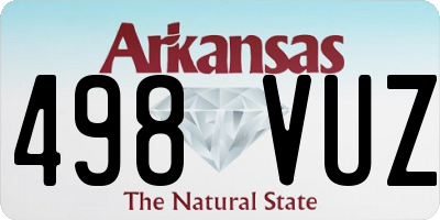 AR license plate 498VUZ