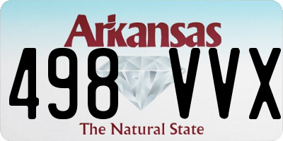AR license plate 498VVX