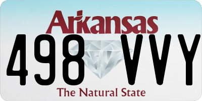 AR license plate 498VVY