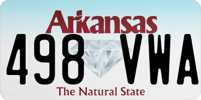 AR license plate 498VWA