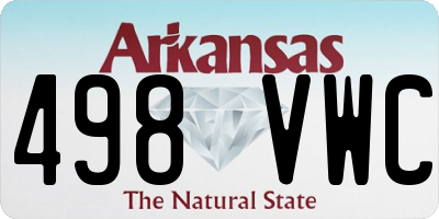 AR license plate 498VWC