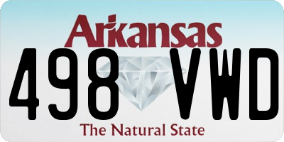 AR license plate 498VWD