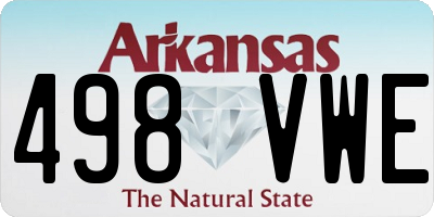AR license plate 498VWE