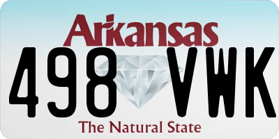 AR license plate 498VWK