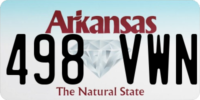 AR license plate 498VWN