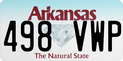 AR license plate 498VWP