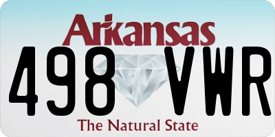 AR license plate 498VWR