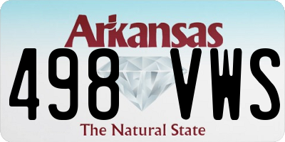 AR license plate 498VWS