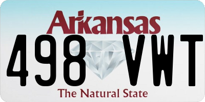 AR license plate 498VWT