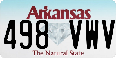 AR license plate 498VWV