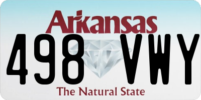 AR license plate 498VWY