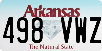 AR license plate 498VWZ