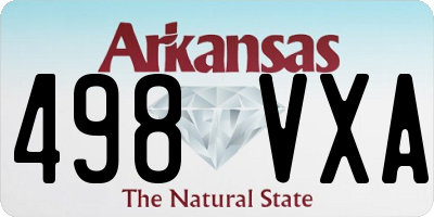AR license plate 498VXA