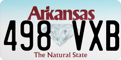 AR license plate 498VXB