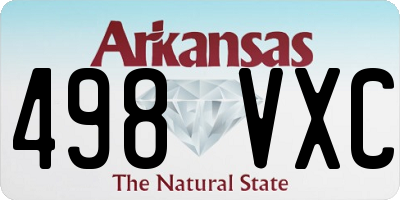 AR license plate 498VXC