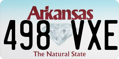 AR license plate 498VXE