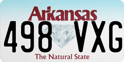 AR license plate 498VXG