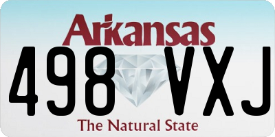 AR license plate 498VXJ