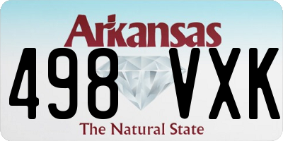 AR license plate 498VXK