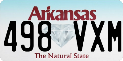 AR license plate 498VXM