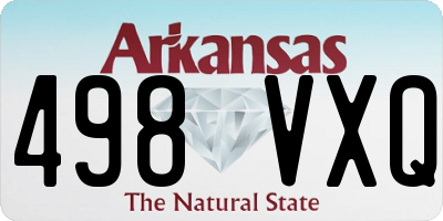 AR license plate 498VXQ