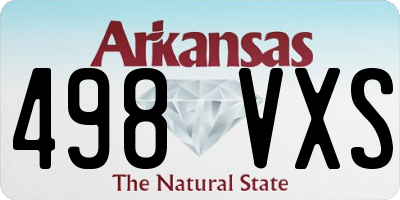 AR license plate 498VXS