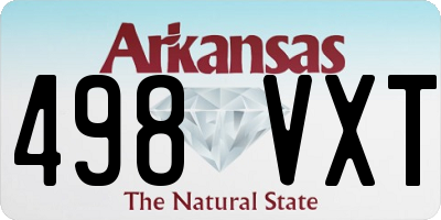 AR license plate 498VXT