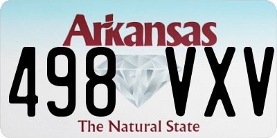 AR license plate 498VXV