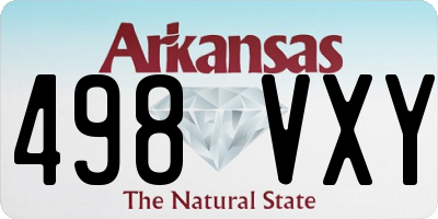 AR license plate 498VXY