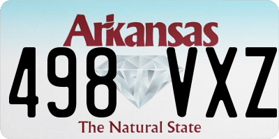AR license plate 498VXZ