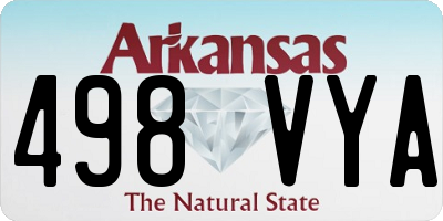 AR license plate 498VYA