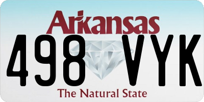 AR license plate 498VYK