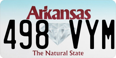AR license plate 498VYM