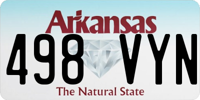 AR license plate 498VYN