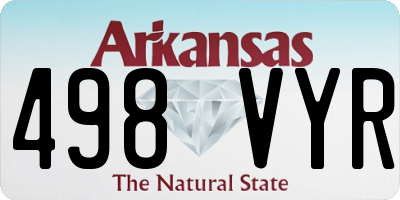 AR license plate 498VYR