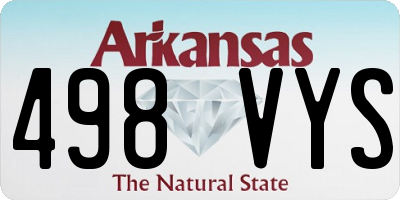 AR license plate 498VYS