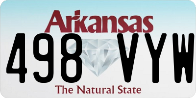 AR license plate 498VYW