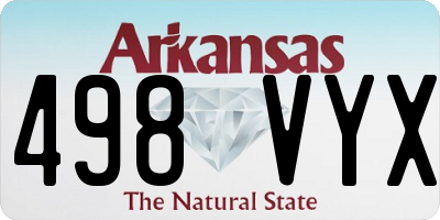 AR license plate 498VYX