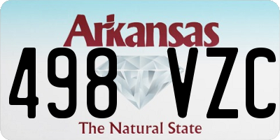AR license plate 498VZC