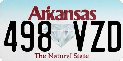 AR license plate 498VZD