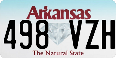 AR license plate 498VZH