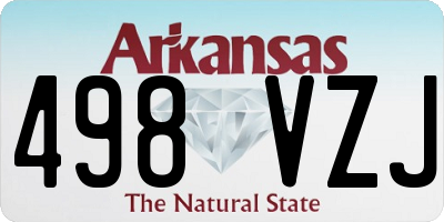 AR license plate 498VZJ