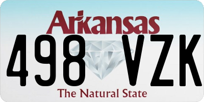 AR license plate 498VZK