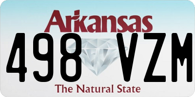 AR license plate 498VZM