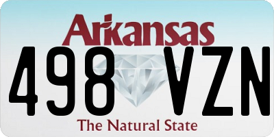 AR license plate 498VZN