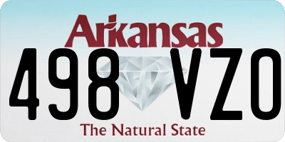 AR license plate 498VZO