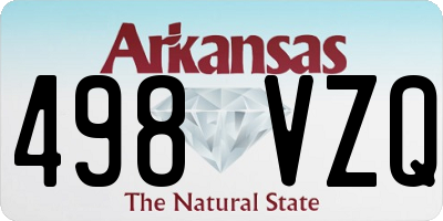 AR license plate 498VZQ