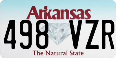 AR license plate 498VZR