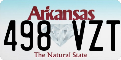 AR license plate 498VZT