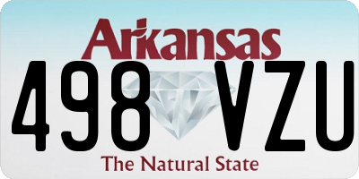 AR license plate 498VZU